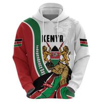Personalized Kenya Jamhuri Day Hoodie Lion With Coat Of Arms - Wonder Print Shop