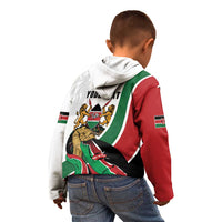Personalized Kenya Jamhuri Day Kid Hoodie Lion With Coat Of Arms - Wonder Print Shop