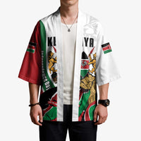 Personalized Kenya Jamhuri Day Kimono Lion With Coat Of Arms - Wonder Print Shop