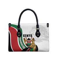 Kenya Jamhuri Day Leather Bag Lion With Coat Of Arms - Wonder Print Shop