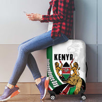 Kenya Jamhuri Day Luggage Cover Lion With Coat Of Arms - Wonder Print Shop