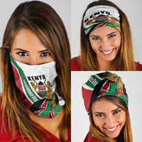 Kenya Jamhuri Day Neck Gaiter Lion With Coat Of Arms - Wonder Print Shop