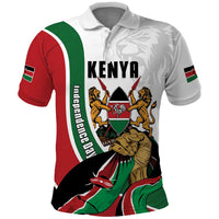 Personalized Kenya Jamhuri Day Polo Shirt Lion With Coat Of Arms - Wonder Print Shop