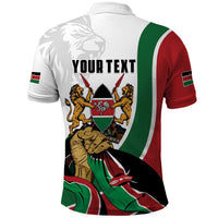 Personalized Kenya Jamhuri Day Polo Shirt Lion With Coat Of Arms - Wonder Print Shop