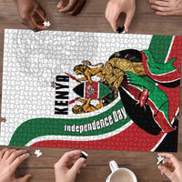 Kenya Jamhuri Day Puzzle Lion With Coat Of Arms - Wonder Print Shop