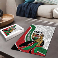 Kenya Jamhuri Day Puzzle Lion With Coat Of Arms - Wonder Print Shop