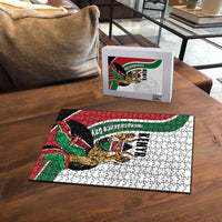 Kenya Jamhuri Day Puzzle Lion With Coat Of Arms - Wonder Print Shop