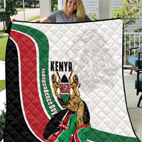 Kenya Jamhuri Day Quilt Lion With Coat Of Arms - Wonder Print Shop