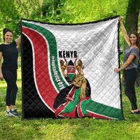 Kenya Jamhuri Day Quilt Lion With Coat Of Arms - Wonder Print Shop