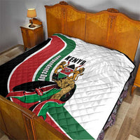 Kenya Jamhuri Day Quilt Lion With Coat Of Arms - Wonder Print Shop