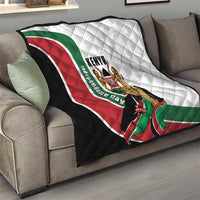 Kenya Jamhuri Day Quilt Lion With Coat Of Arms - Wonder Print Shop