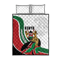 Kenya Jamhuri Day Quilt Bed Set Lion With Coat Of Arms - Wonder Print Shop