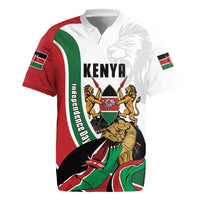 Personalized Kenya Jamhuri Day Rugby Jersey Lion With Coat Of Arms - Wonder Print Shop