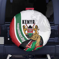 Kenya Jamhuri Day Spare Tire Cover Lion With Coat Of Arms - Wonder Print Shop