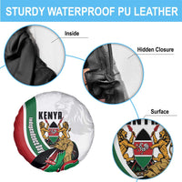 Kenya Jamhuri Day Spare Tire Cover Lion With Coat Of Arms - Wonder Print Shop
