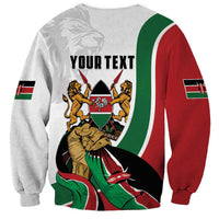 Personalized Kenya Jamhuri Day Sweatshirt Lion With Coat Of Arms - Wonder Print Shop