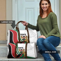 Kenya Jamhuri Day Travel Bag Lion With Coat Of Arms - Wonder Print Shop