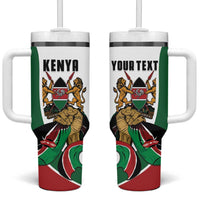 Personalized Kenya Jamhuri Day Tumbler With Handle Lion With Coat Of Arms - Wonder Print Shop