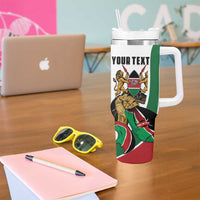 Personalized Kenya Jamhuri Day Tumbler With Handle Lion With Coat Of Arms - Wonder Print Shop