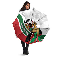 Kenya Jamhuri Day Umbrella Lion With Coat Of Arms - Wonder Print Shop