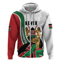 Personalized Kenya Jamhuri Day Zip Hoodie Lion With Coat Of Arms - Wonder Print Shop