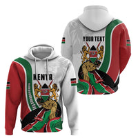 Personalized Kenya Jamhuri Day Zip Hoodie Lion With Coat Of Arms - Wonder Print Shop