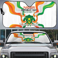Niger Republic Day Auto Sun Shade Coat Of Arms With Flag - Wonder Print Shop