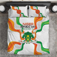 Niger Republic Day Bedding Set Coat Of Arms With Flag - Wonder Print Shop