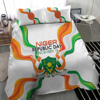 Niger Republic Day Bedding Set Coat Of Arms With Flag - Wonder Print Shop