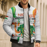 Personalized Niger Republic Day Bomber Puffer Jacket Coat Of Arms With Flag - Wonder Print Shop