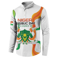 Personalized Niger Republic Day Button Sweatshirt Coat Of Arms With Flag - Wonder Print Shop