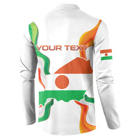 Personalized Niger Republic Day Button Sweatshirt Coat Of Arms With Flag - Wonder Print Shop
