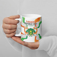 Personalized Niger Republic Day Ceramic Mug Coat Of Arms With Flag - Wonder Print Shop