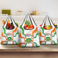 Niger Republic Day Grocery Bag Coat Of Arms With Flag - Wonder Print Shop
