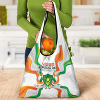 Niger Republic Day Grocery Bag Coat Of Arms With Flag - Wonder Print Shop