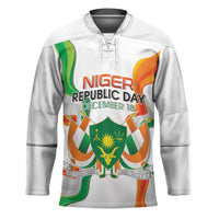 Personalized Niger Republic Day Hockey Jersey Coat Of Arms With Flag - Wonder Print Shop