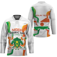 Personalized Niger Republic Day Hockey Jersey Coat Of Arms With Flag - Wonder Print Shop