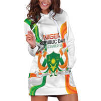 Personalized Niger Republic Day Hoodie Dress Coat Of Arms With Flag - Wonder Print Shop