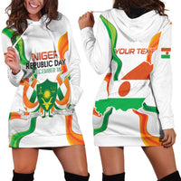 Personalized Niger Republic Day Hoodie Dress Coat Of Arms With Flag - Wonder Print Shop