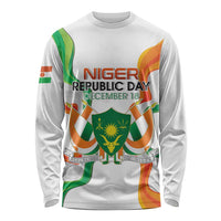 Personalized Niger Republic Day Long Sleeve Shirt Coat Of Arms With Flag - Wonder Print Shop