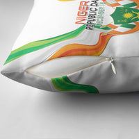 Niger Republic Day Pillow Cover Coat Of Arms With Flag - Wonder Print Shop