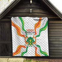 Niger Republic Day Quilt Coat Of Arms With Flag - Wonder Print Shop
