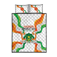 Niger Republic Day Quilt Bed Set Coat Of Arms With Flag - Wonder Print Shop