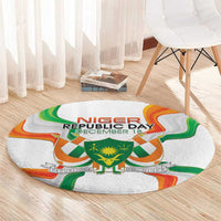 Niger Republic Day Round Carpet Coat Of Arms With Flag - Wonder Print Shop