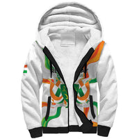 Personalized Niger Republic Day Sherpa Hoodie Coat Of Arms With Flag - Wonder Print Shop