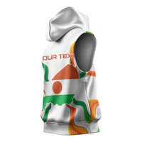 Personalized Niger Republic Day Sleeveless Hoodie Coat Of Arms With Flag - Wonder Print Shop