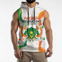 Personalized Niger Republic Day Sleeveless Hoodie Coat Of Arms With Flag - Wonder Print Shop
