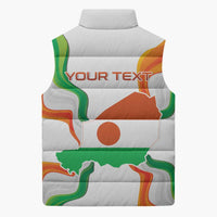 Personalized Niger Republic Day Sleeveless Puffer Jacket Coat Of Arms With Flag - Wonder Print Shop