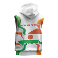 Personalized Niger Republic Day Sleeveless Zip Hoodie Coat Of Arms With Flag - Wonder Print Shop