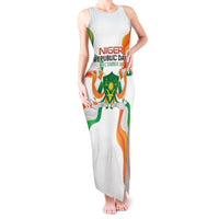 Personalized Niger Republic Day Tank Maxi Dress Coat Of Arms With Flag - Wonder Print Shop